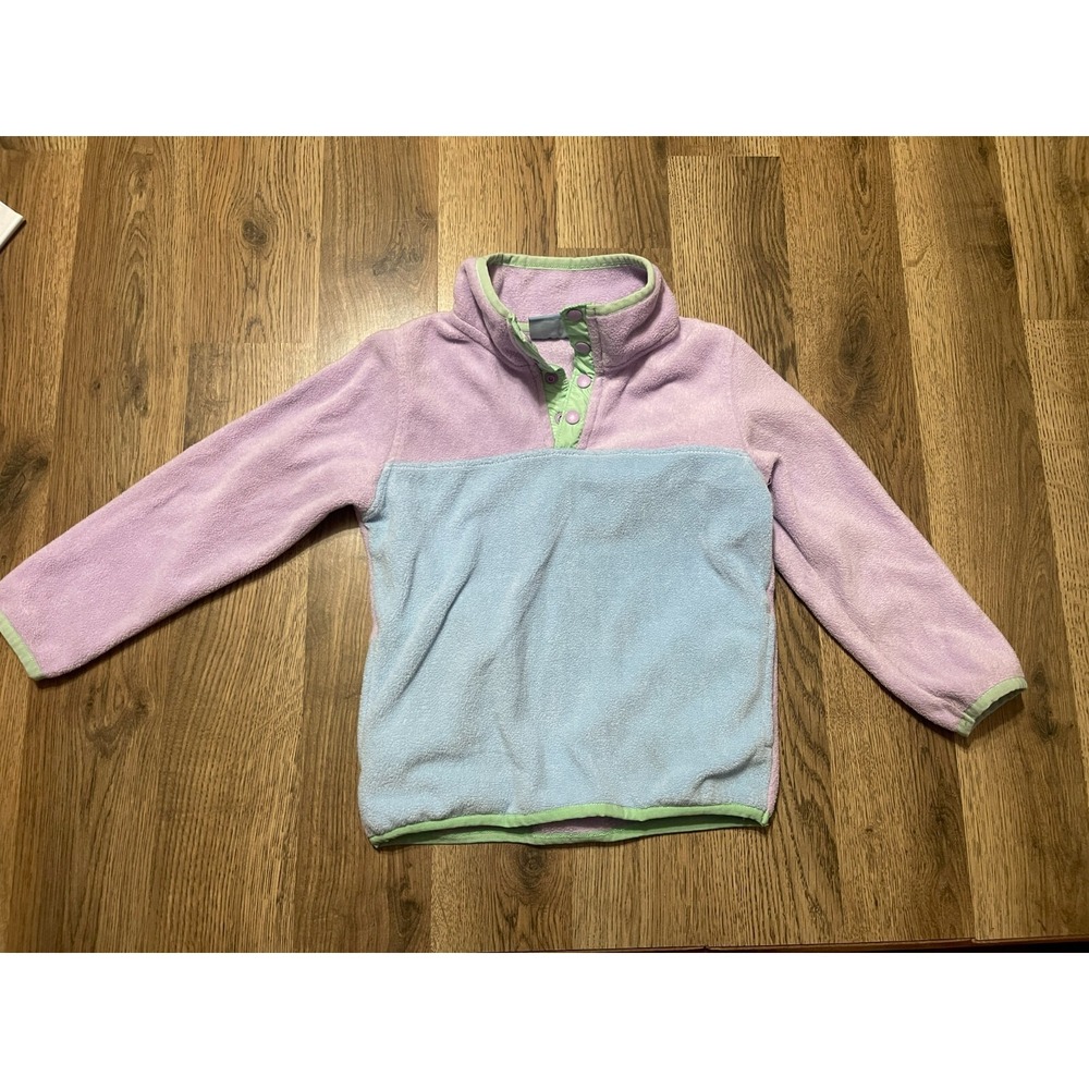 Pulse Sweater, Girl's Size 3T, Green Purple Blue, Pullover, 1/4 Buttons